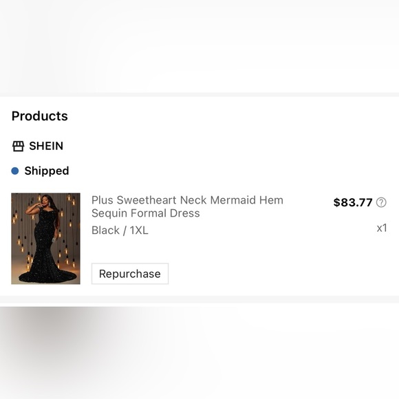 Plus size black formal sequin dress - Picture 2 of 3